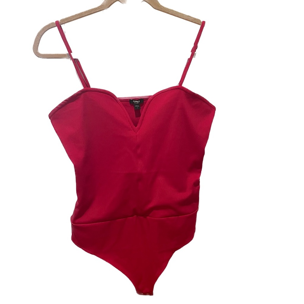 Express Body Contour Ribbed Thong Bodysuit